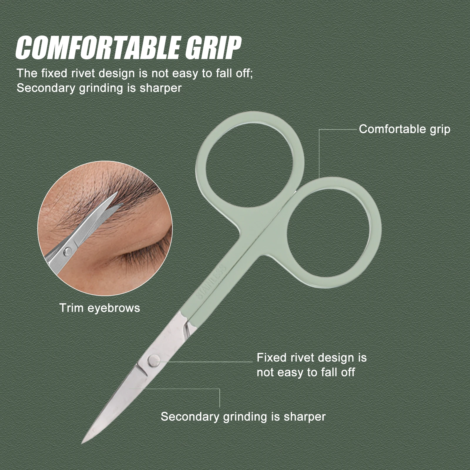 

7 Pieces Nail Care Kit Matcha Green Multi function Stainless Steel Manicure Tools Household Travel Pedicure Set Foot Nail