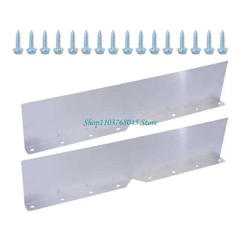 R53F 2Pcs Gutter Valley Splash Guards Replacement Aluminum Gutter Rain Diverter