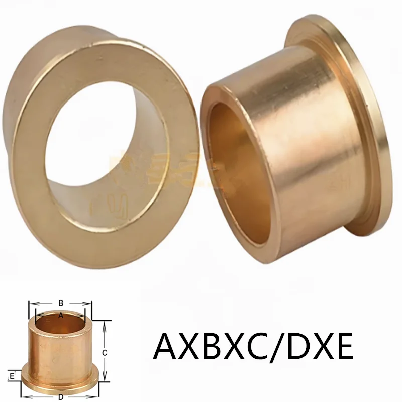 10PCS ID 6 8 10 12 14 15mm Copper-based Alloy Flange Self Lubricating Bearing Powder Metallurgy Oil Copper Bushing Guide Sleeve