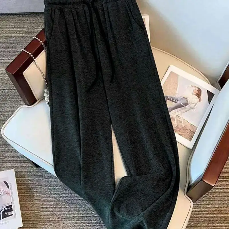 Spring Autumn Women's Hoodie Set Deep Grey Slimming Two Piece Suite Long Sleeve Long Pants Hooded Casual Sportswear