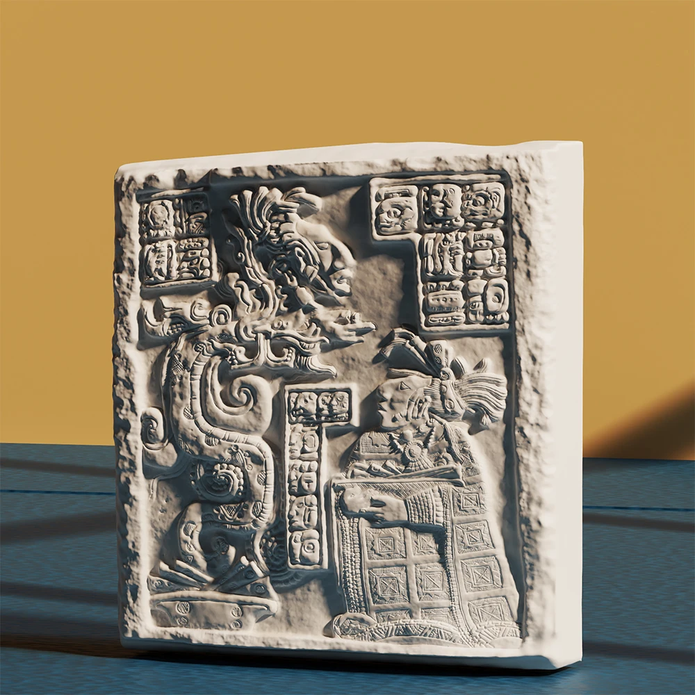 Maya Civilization Relief Painting Art Aromatherapy Plaster Statue Sculpture Decorative Ornament Gift