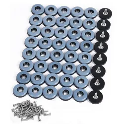 48Pcs Meubels Zweefvliegtuigen Ptfe Gemakkelijk Moving Sliders Met Schroef Floor Protector Voor Betegelde Hardhouten Vloeren (25Mm Ronde)