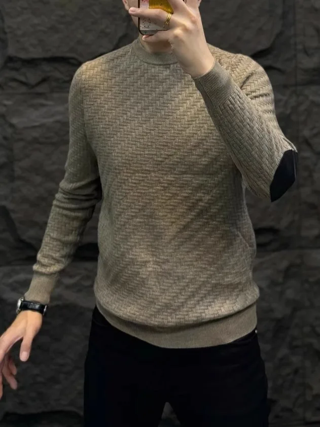 

Faionable Knitted Sweater Personali Busin Gentleman Cool Trendy Lightweight Winter New Arrival Youth Casual Long Sv...