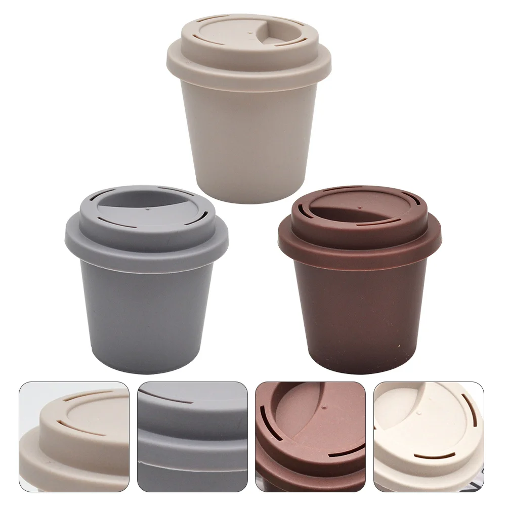 3Pcs Kaffee Tasse Falsche Wimpern Box Wimpern Lagerung Container Tragbare Make-Up Liefert Langlebige Verpackung Fall Make-Up Zubehör Box