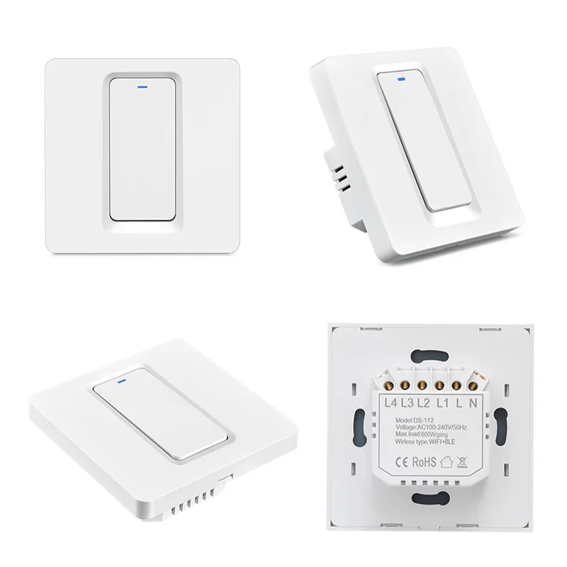 

Smartier Tuya WiFi Zigbee умный выключатель света кнопочный настенный выключатель 1/2/3 Gang работает с Alexa Google Home