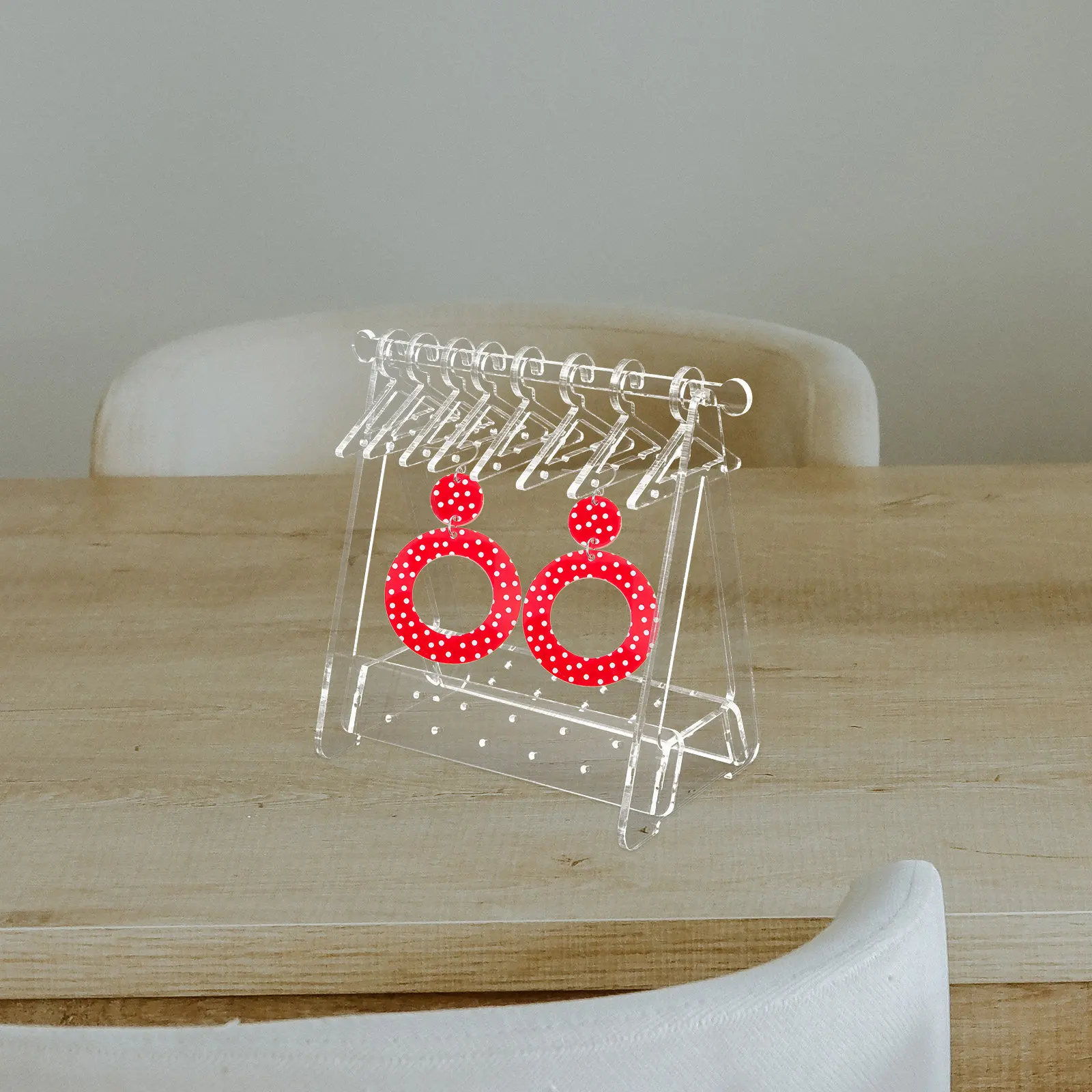 

1Set Earring Organizer Stand Minimalist Design Jewelry Storage Holder for Dangle Studs Pendant Display on Dresser