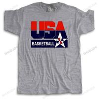 Homme t shirt Brand Clothing summer men t-shirt USA Basketballer 1992 Dream Team Caricature Cotton tee-shirt male casual tees