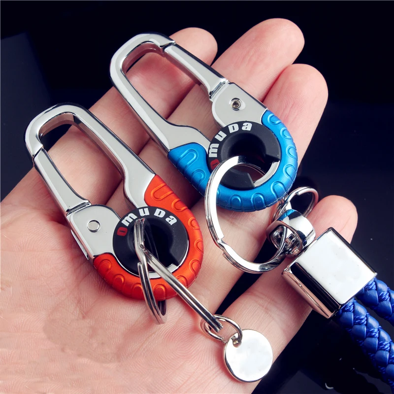 3pcs Keychain Men Stainless Steel Buckle Outdoor Carabiner Climbing Tool Double Ring Car Fishing Hook Key Ring Accessories