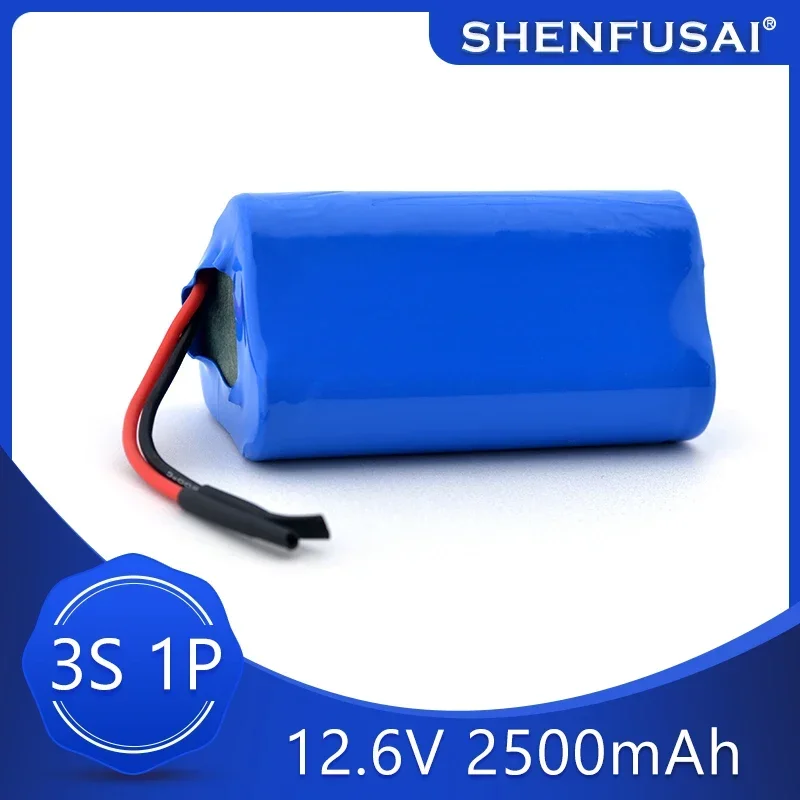 3S1P lithium-ion battery pack 2500mAh 100% high-capacity lithium battery, novel 12.6V