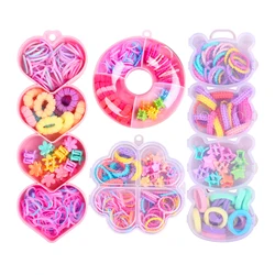 Girls Hair Accessories Set Elastic Hair Ties Colorful Baby Elastic Hair Bands Hair Clips Headwear Set for Baby Girls Children