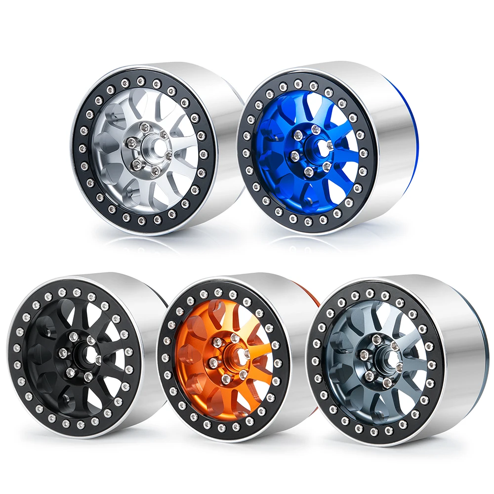 AXSPEED 4 szt. 2,2 cala 35 mm poszerzone aluminiowe felgi z piastami do Axial Wraith 90048 RR10 TRX-4 1/10 RC Crawler Car Parts — zdjęcie 6