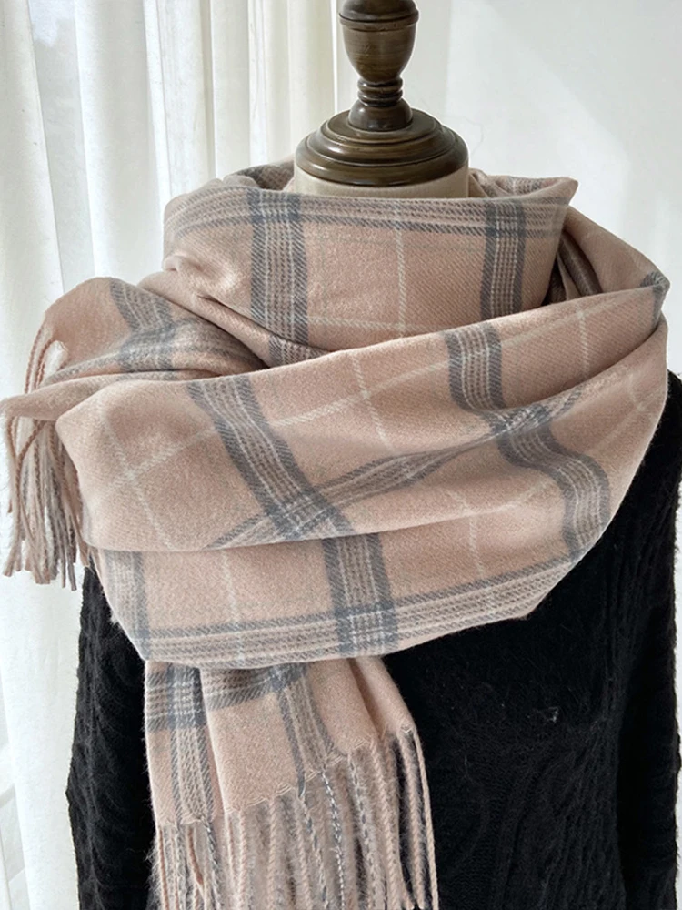 New Sweet Plaid Vintage Scarf Headscarf Winter Women Ladies Men Preppy Scarve Soft Pashmina Mujer Male Foulard Wrap Shawl Unisex