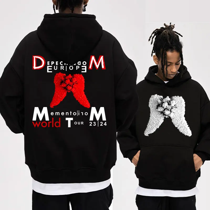 Rapper British Band Depeche Cool Mode Memento Mori Music Album Print Hoodie Men\'s Fashion Fleece Long-sleeved Sweatshirt Unisex