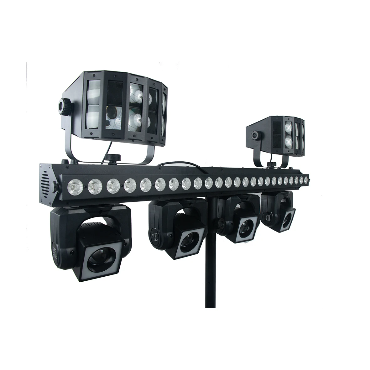 

ZC1-DJ Light Show Bar: 4 Pieces of 40W oscillating laundry Lights + derby Professional Portable LED stage light Strip Stand
