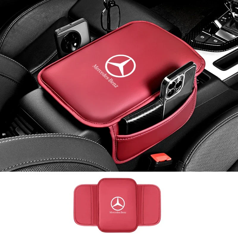 Fashion Car Armrest Box Pad Auto Armrest Mat For Mercedes Benz W205 W204 W203 W212 GLC CLA GLA AMG C180 C200 C300 C63 Coupe C43