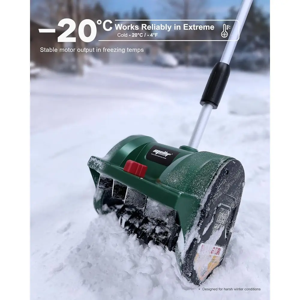 منفاخ ثلج لاسلكي مقاس 12 بوصة بدون فرش مع بطارية 4.0 أمبير، شاحن، مزلق قابل للتعديل، خفيف الوزن، مقاوم للطقس لسهولة Sn #5