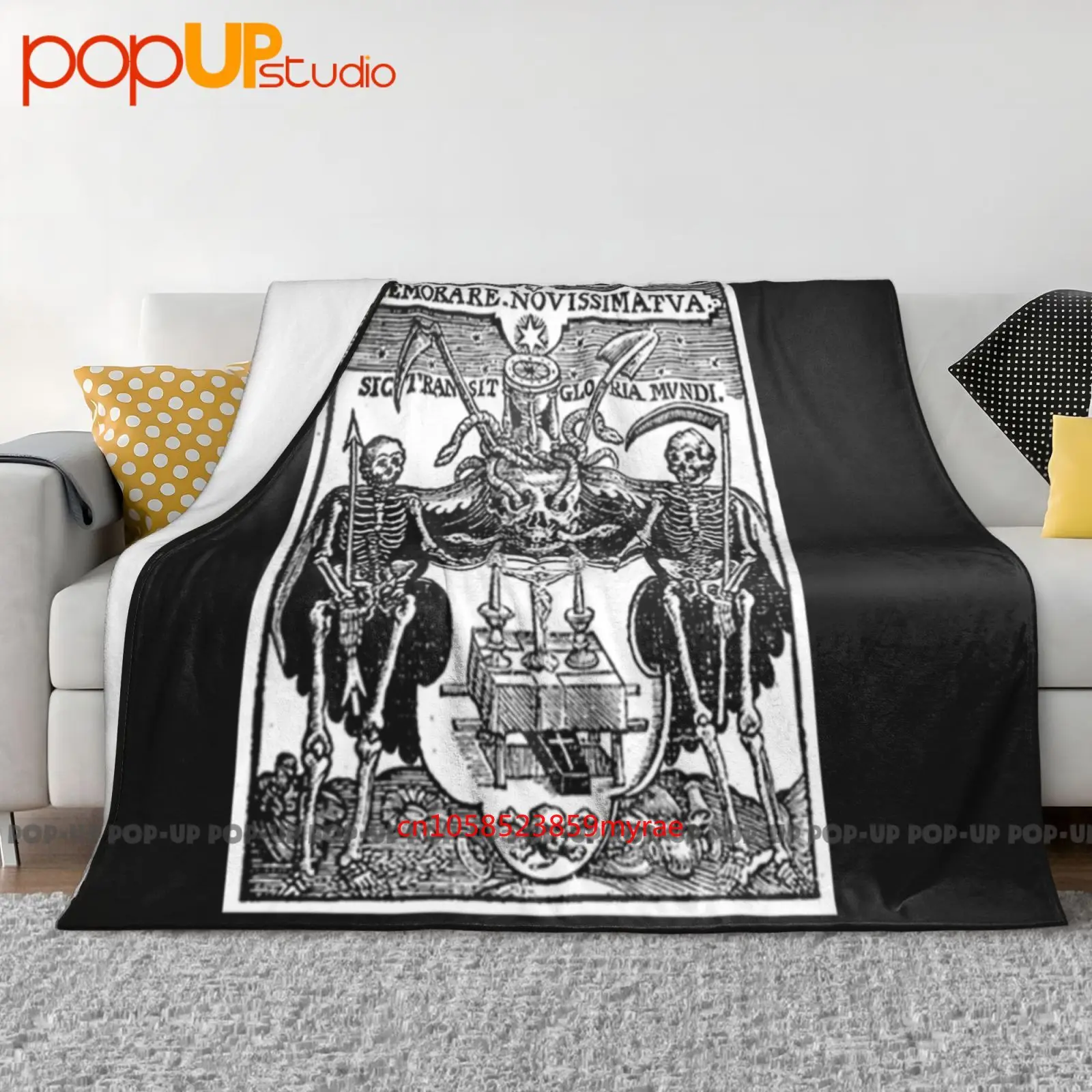 Memento Mori Danse Macabre Dance Of Death Occult Skull Gothic Remember Ultra-Soft Blanket Quilt Winter Sofa Cover Bed Covers