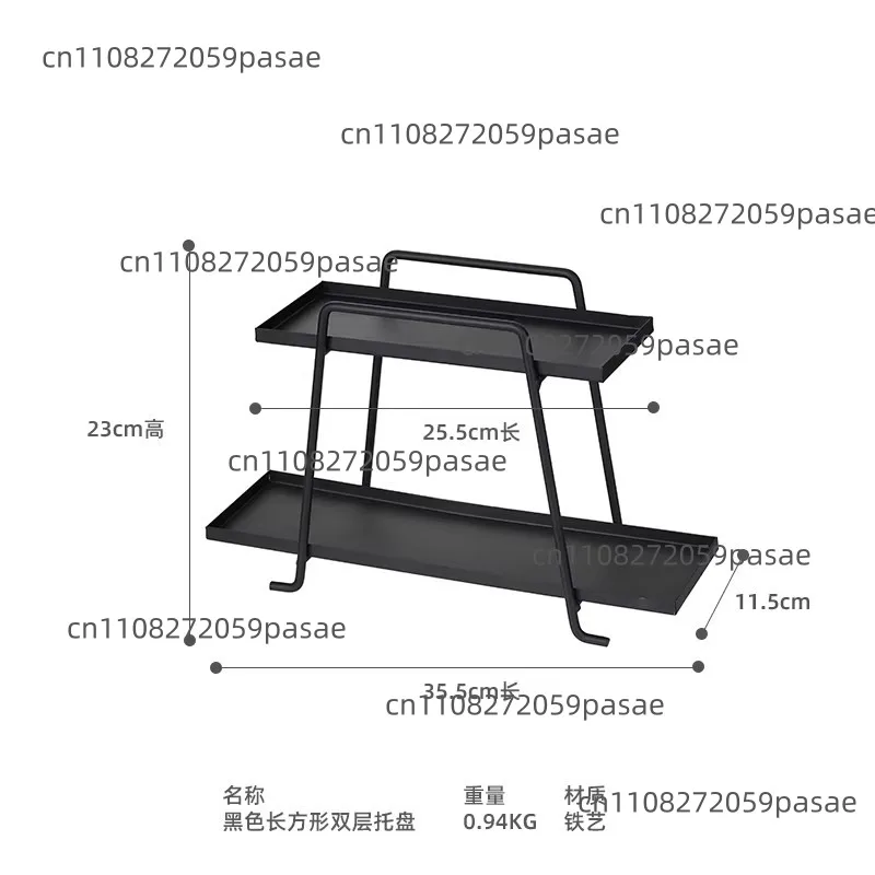 Dessert table European black ornament, wedding decoration dim sum display shelf tray, high-end crystal shelf