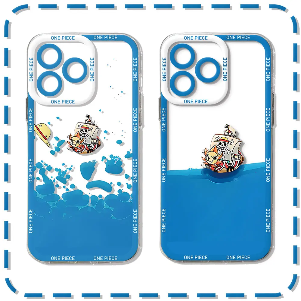 Sailing Ship Pieces Ones Phone Case For iPhone 16 15 14 13 12 11 Mini Pro Max X XR XSMax 6S 6 7 8 Plus SE20 Transparent Cover