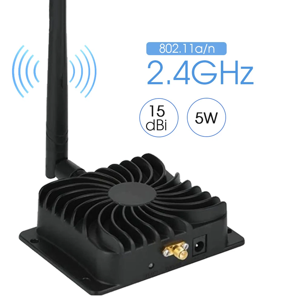 Amplificateur de signal WiFi 2.4 mesurz, répéteur sans fil, 5W, 11b/g/n, 4W, avec antenne