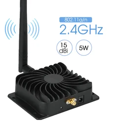 Amplificador de sinal Wi-fi 2.4ghz, repetidor sem fio, 4w, 5w, com antena, 4w, 5w