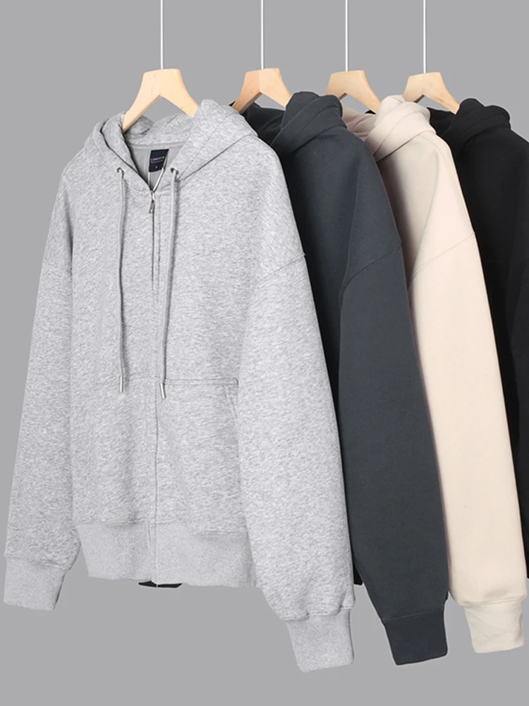 

Толстовка на молнии Heavyweight Fce для мужчин: теплая повседневная верхняя одежда из смесового полиэстера и хлопка с длинными рукавами