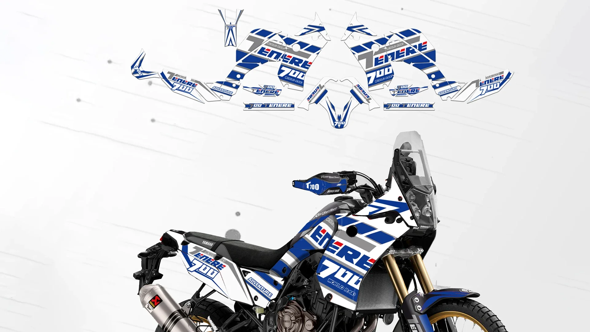 

Tenere T700 XTZ700 FOR YAMAHA Tenere T700 XTZ 700 Motorcycle Fuel Tank Stickers Pad Set Kit Protector Trunk Luggage