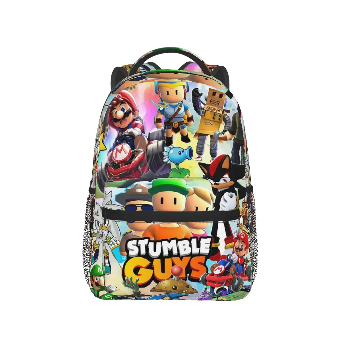 Basti Stumble Guys バックパックホットセールデイパック大容量子供ブックバッグスクールバッグショルダーバッグ男性女性のための