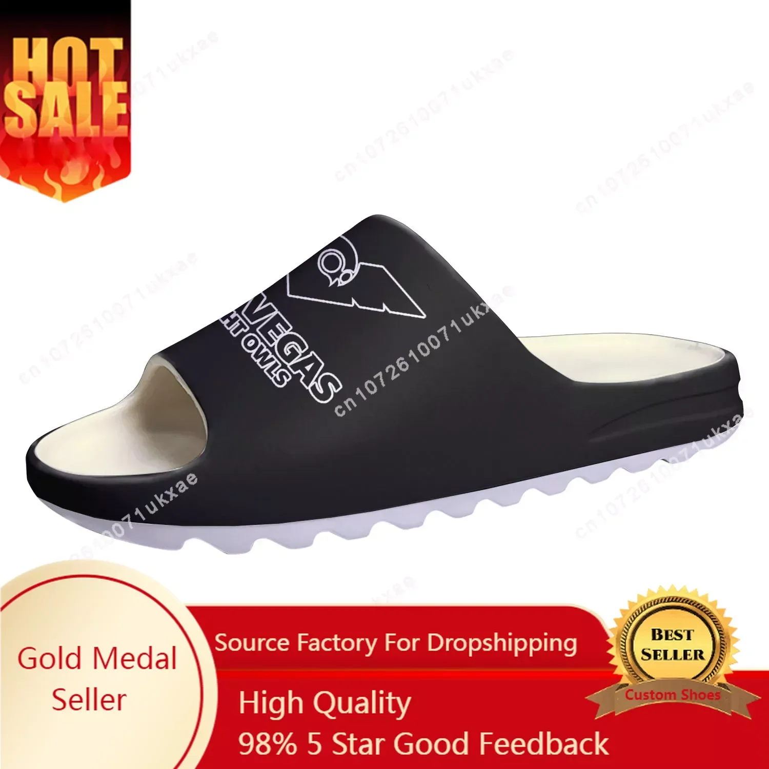 LAS VEGAS NIGHT OWLS pickleball Soft Sole Sllipers Home Clogs Customized Step On Water Shoes Mens Womens Teenager Sandals