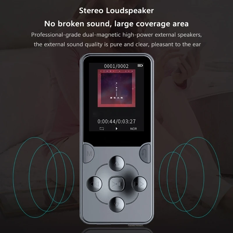 Mini MP3 Music Player Portable Students Mp4 Walkman Sports Running Walking Music Play With Micrphone Multi-function E-Book Clock