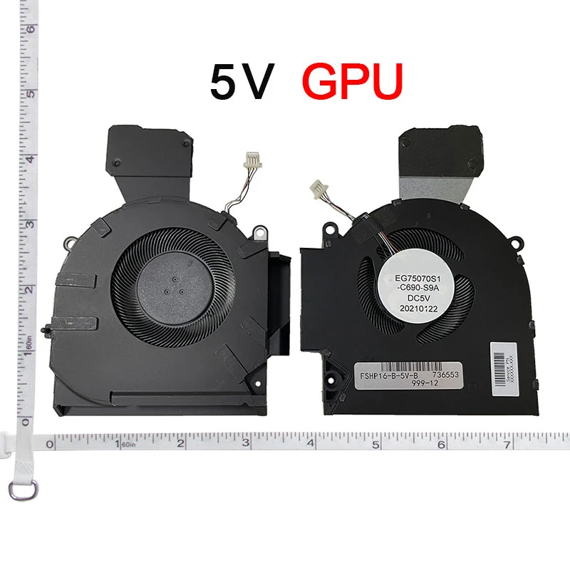 Nowy wentylator chłodzący CPU GPU do HP OMEN 16-B 16-C TPN-Q265 Q267 M75487-001 M75488-001 M75483-001 M75485-001 — zdjęcie produktu 3