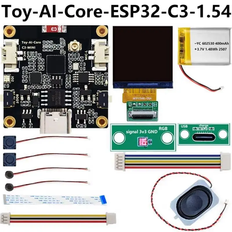 Placa de desenvolvimento esp32 c3 robô de voz mini ai deepseek core com tela lcd de 1.54 polegadas kit diy