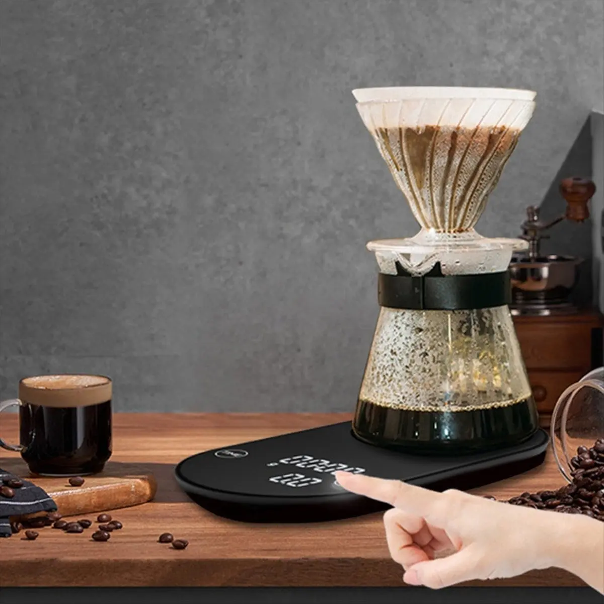 

618 Mega Sale USB Charging Coffee Scale Household Smart Electronic Scale Kitchen Scale Accurate Fast Charging Time Coffee Scale