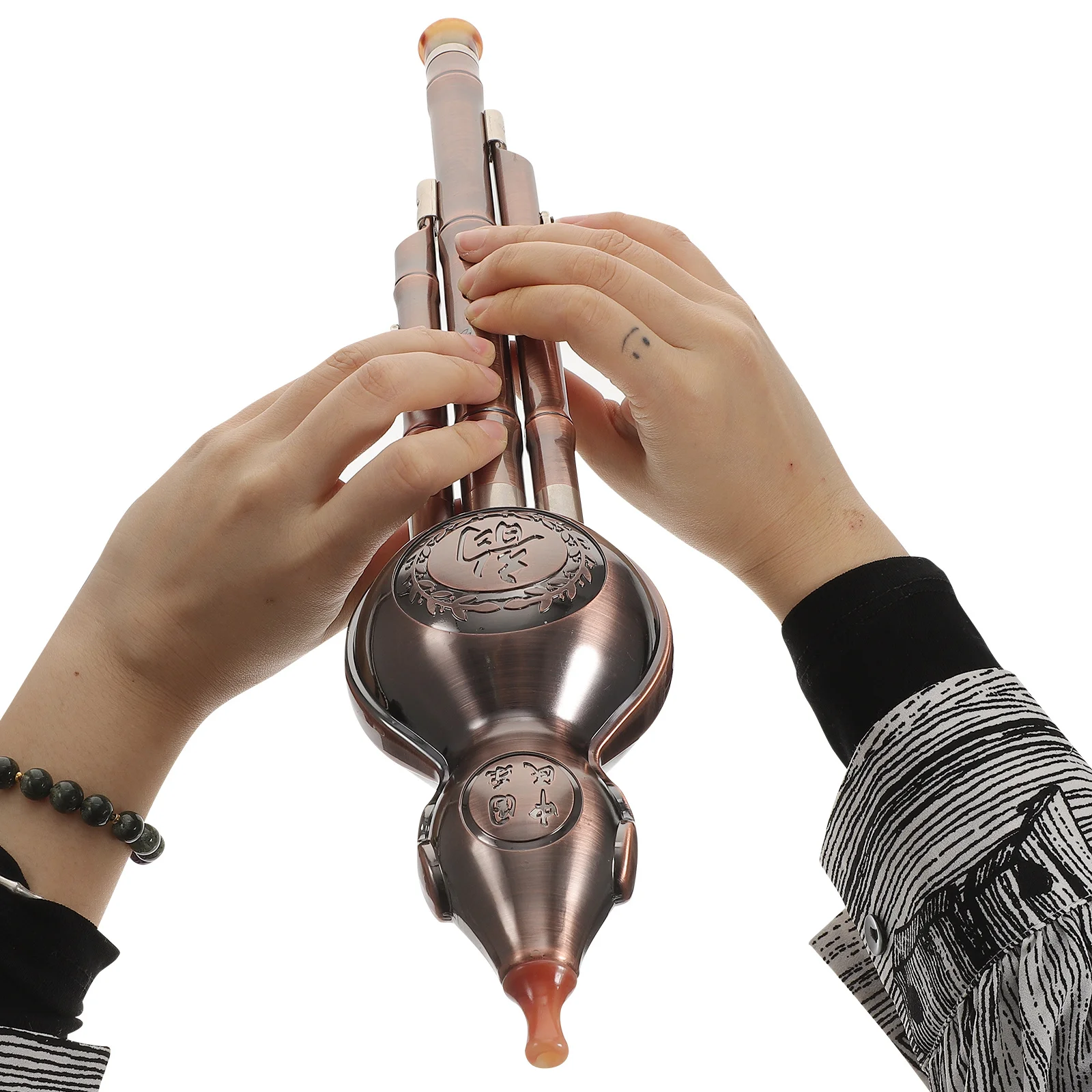 

1Set Chinese Cucurbit Flute Traditional Musical Instrument Exquisite Appearance Pure Sound Beginner Friendly Cucurbit Flute