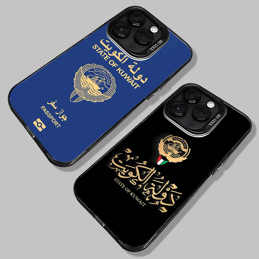 Kuwait Passport flag Phone Case For iPhone 16 15 14 13 12 11 mini Pro Max X XR XSMAX 8 7 Plus Anti Fall Matte Back Cover