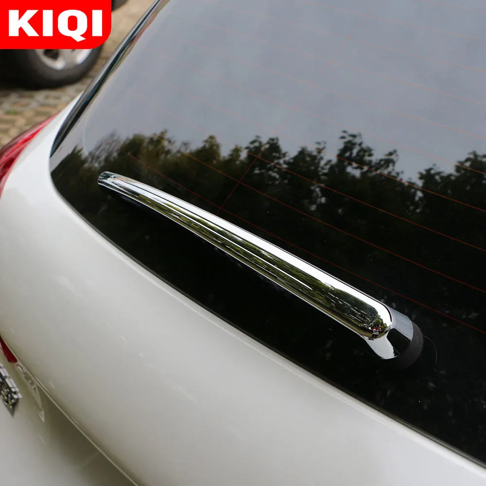 KIQI ABS Chrome tylna szyba samochodu woda Spray wycieraczki pokrywa naklejki dla Peugeot 2008 2014 - 2019 akcesoria