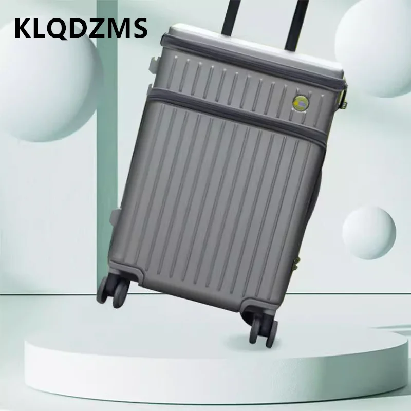 

KLQDZMS New Suitcase 20 Inches ABS + PC Boarding Box Large Capacity Zipper Trolley Case Women's Universal Wheel Rolling Luggage