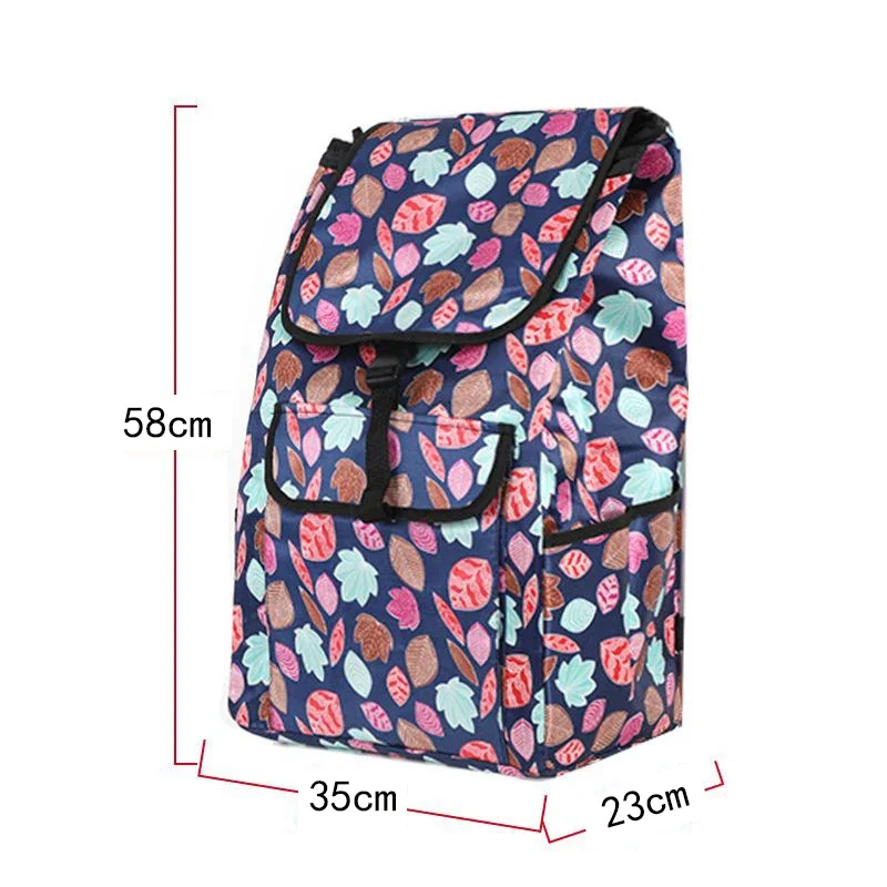 Big Universal Waterproof Storage Bag for Shopping Cart for Folding Trolley Cart, Foldable Bag with Pocket for Carrier Cart Tools