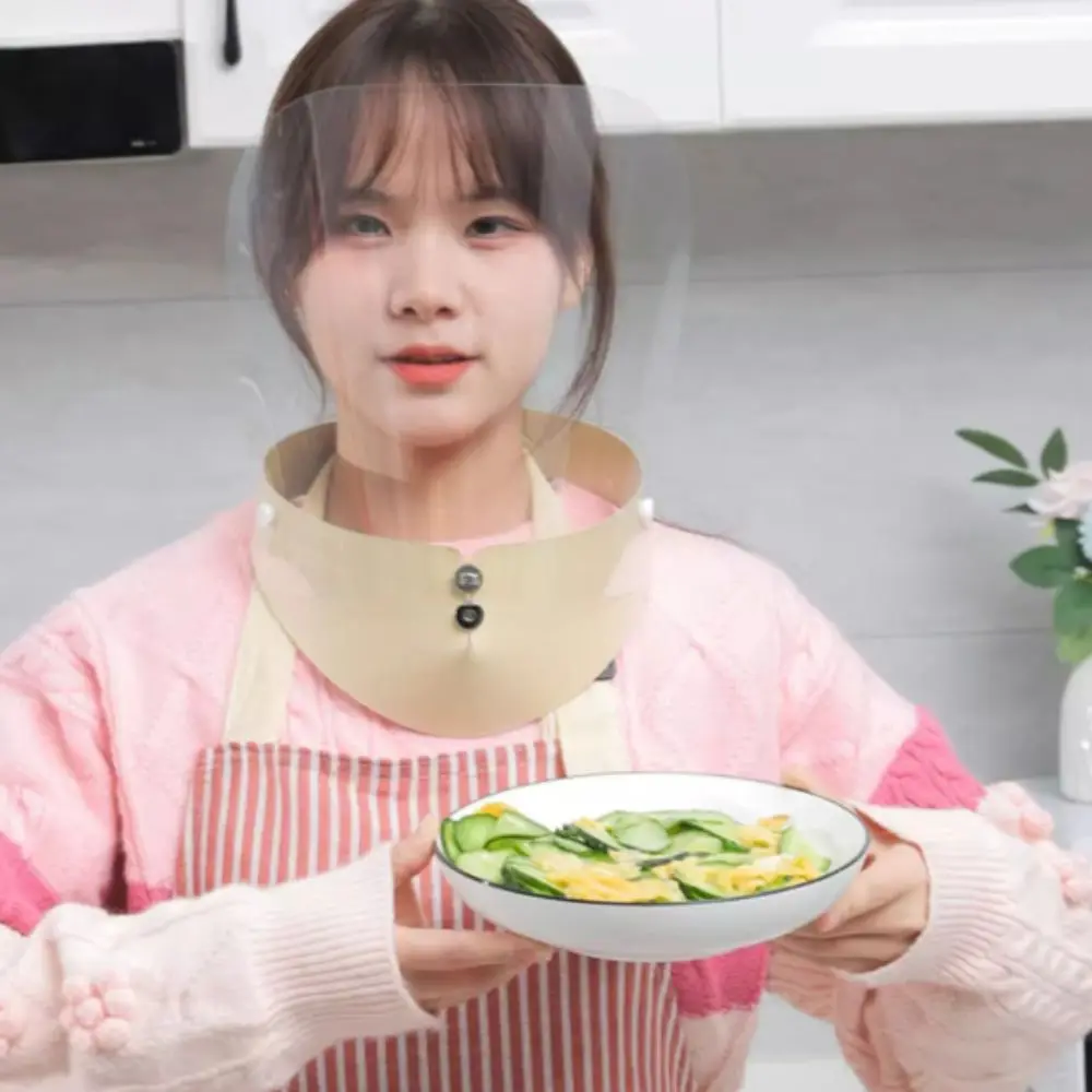 Ultra-Transparent Lens Full Face Cooking Shield Smooth Surface Lightweight Structure Clear Facial Cover Obstructed Vision