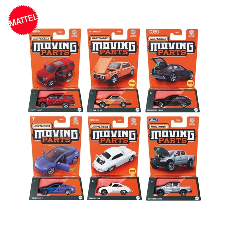 Original Mattel Matchbox Fwd28 Car 1/64 Metal Diecast Moving Parts Audi Porsche BMW CSL Vehicle Model Toys for Boys Collection