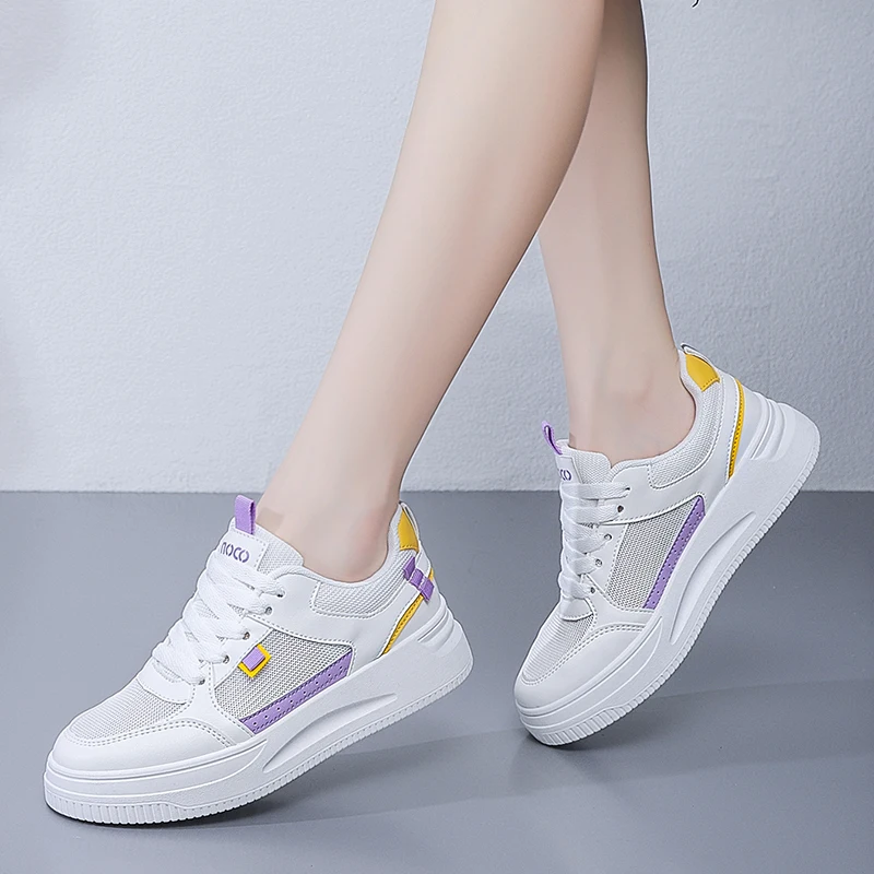 2023 Women\'s Sneakers Platform Casual Breathable Sport Design Vulcanized Shoes Fashion Tennis Female Footwear Zapatillas Mujer