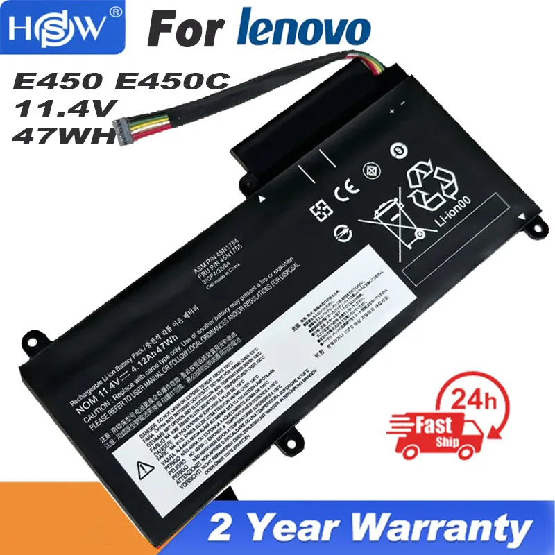 

Новый аккумулятор для ноутбука Lenovo E450 E450C E455 E460 E460C 45N1756 45N1757 45N1754 45N1755