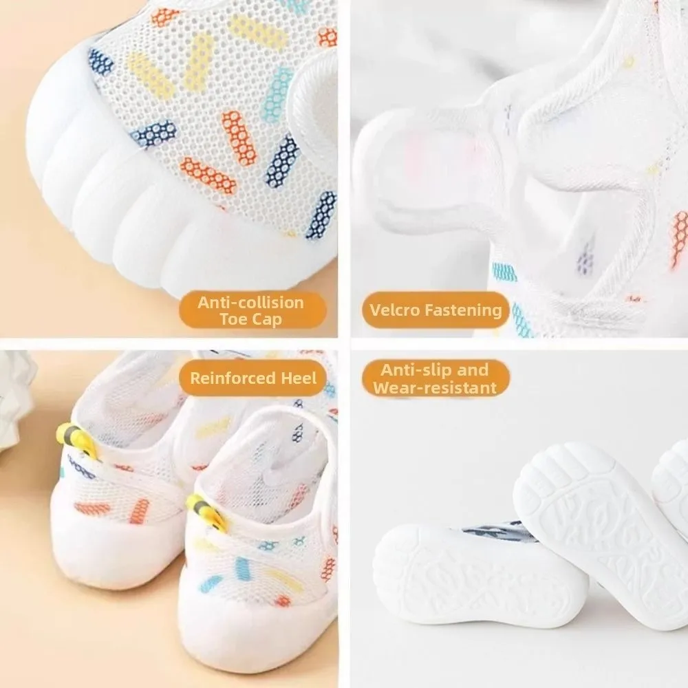 صنادل أطفال قابلة للتنفس، صنادل أطفال مريحة شبكية هوائية، نعل ناعم ومرن للمشايات الأولى للفتيات والأطفال #4