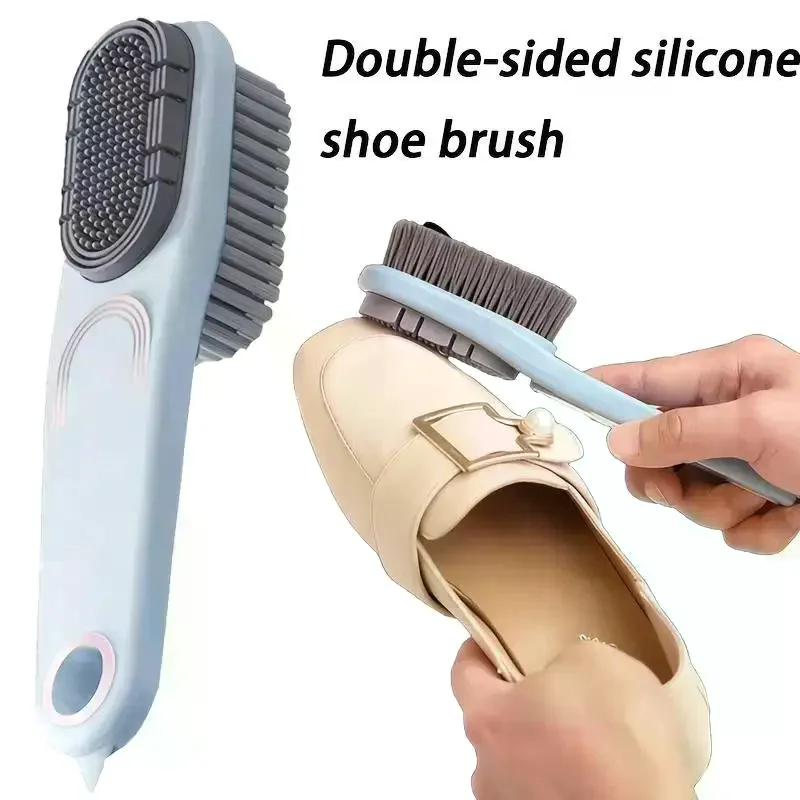/HTF/Shoe Brush Soft Bristles Clothes Shoe Brushes Care Brush Waterproof Dirt Removal Cleaning Tool Double-sided