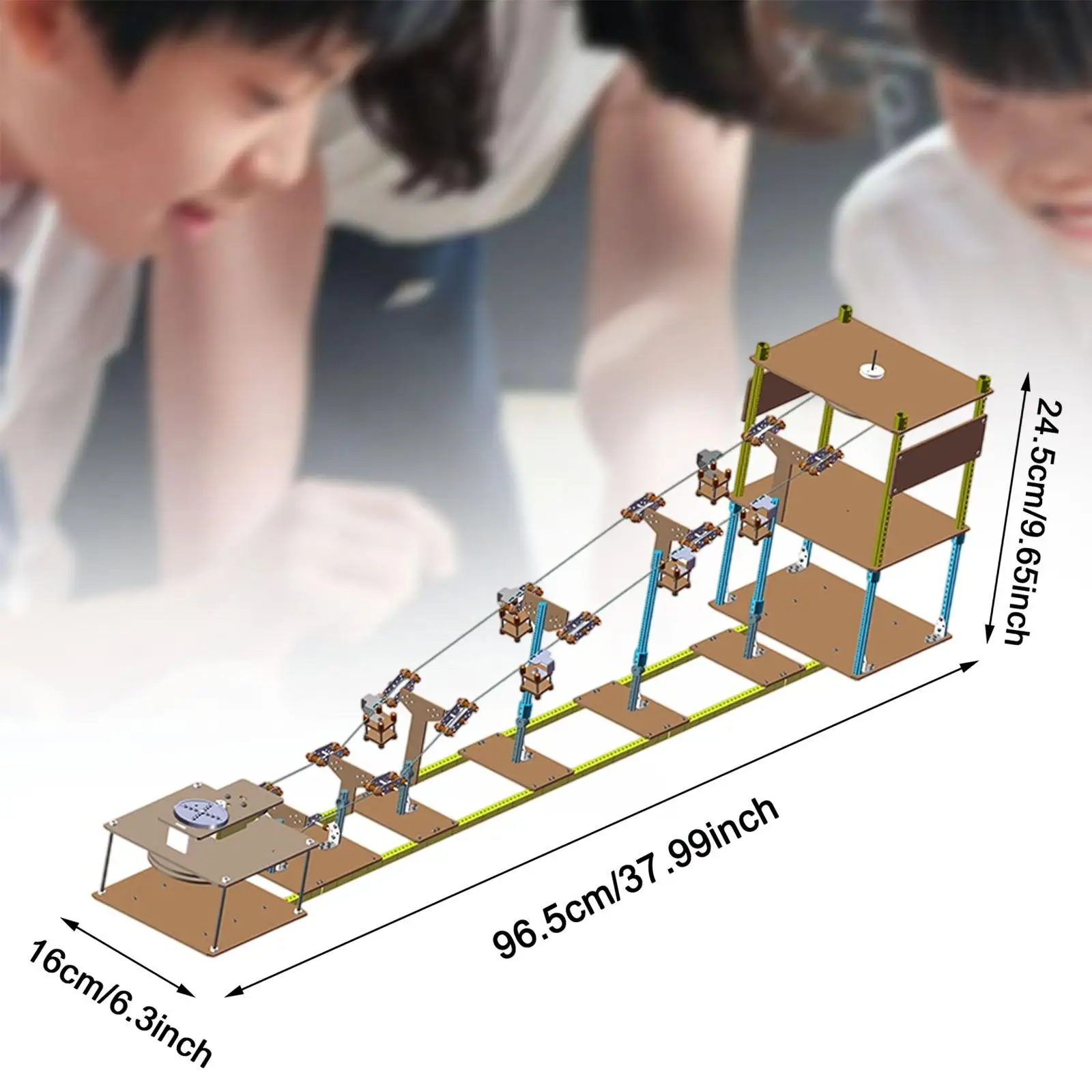 

Sightseeing Cable Car Systerm Handmade Teaching Aids Learning Toy Hand Eye Coordination Stem Project for School Project Students