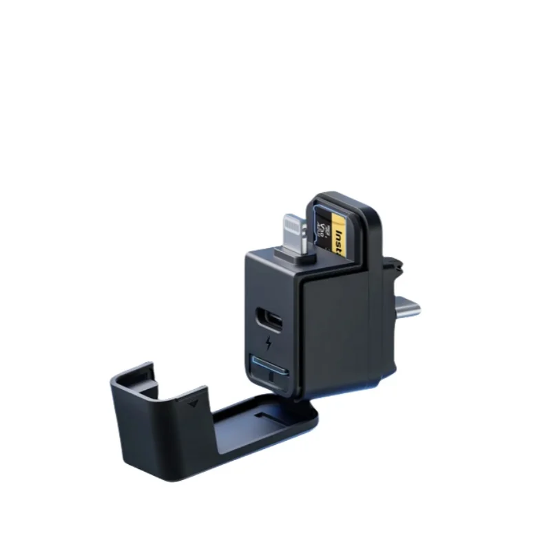 

Адаптер для переноса вспышки Insta360 X5 | Совместимость с USB-C и Lightning | Быстрое резервное копирование SD и зарядка телефона | iOS Android