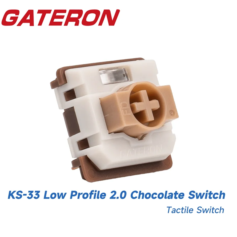 

Gateron KS-33 Low Profile 2.0 Chocolate Keyboard Switch 3 Pin RGB Customized DIY Hot Swap Mechanical Keyboard Gaming Office