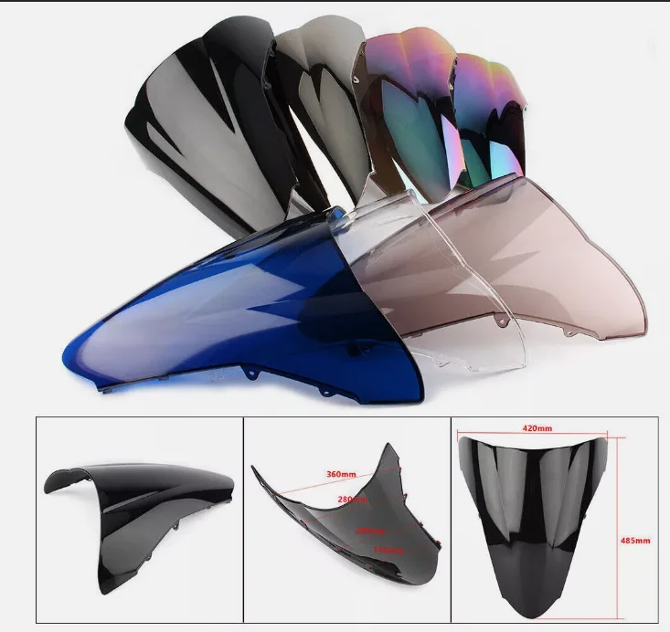 EU quality Motorcycle front Double Bubble Windshield Windscreen For Honda VFR800 VFR 2002-2012 2003 2004 2005 2006 2007 2008 09