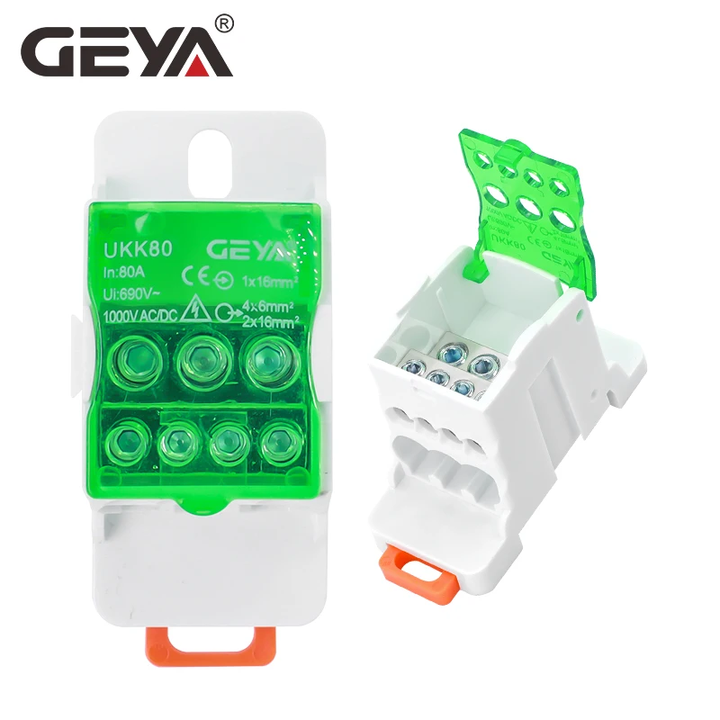 GEYA UKK-80A Single-Stage Splitter Box Wire Connector High-Current Household Into A Multi-Outlet Terminal Block