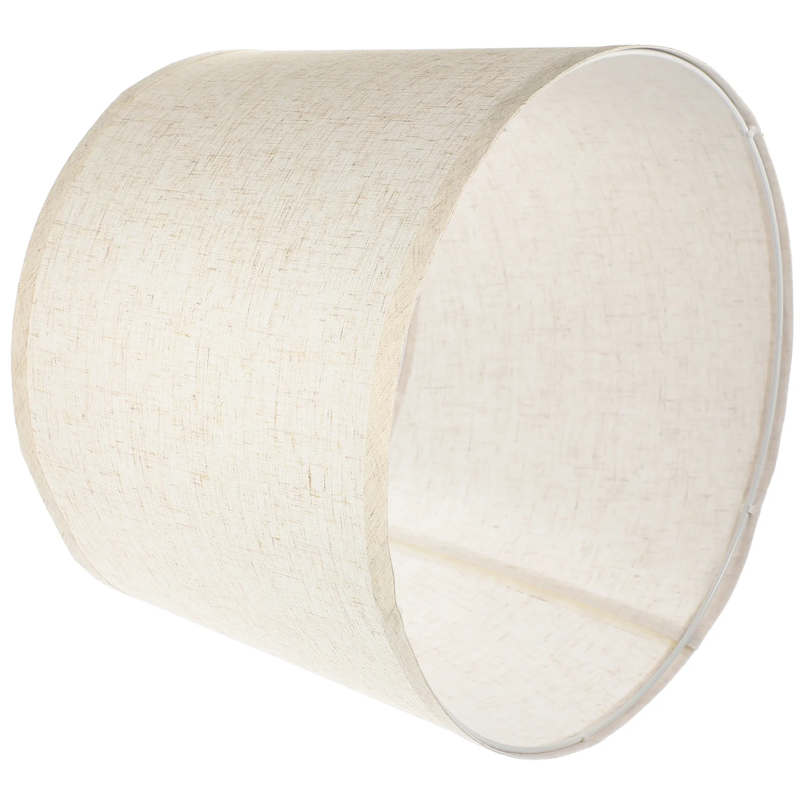 Abajur de linho redondo candeeiro de mesa sombra quadro ferro leve fácil instalação casa hotel quarto sala estar